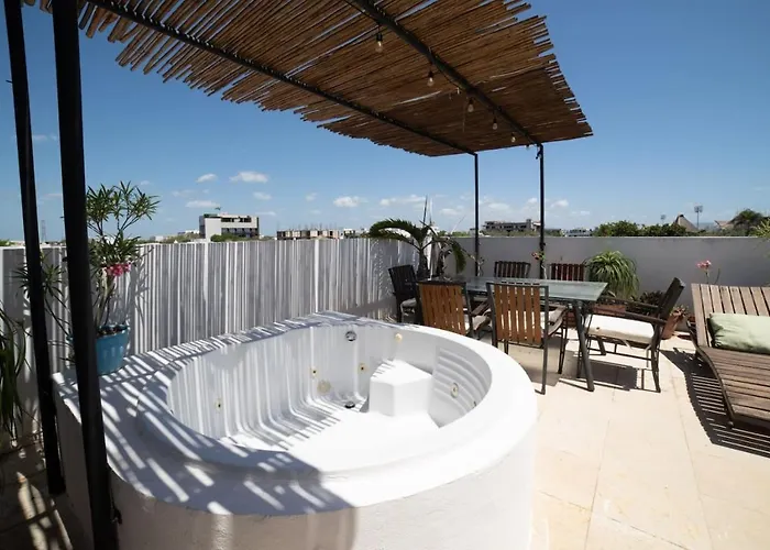 Papaya 20 Super Ph 2 Bedroom With Private Rooftop - Jacuzzi * Playa del Carmen