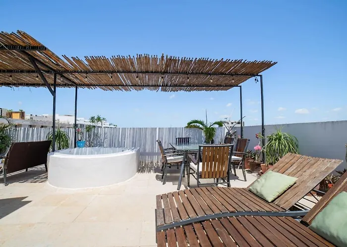 Apartment Papaya 20 Super Ph 2 Bedroom With Private Rooftop - Jacuzzi Playa del Carmen
